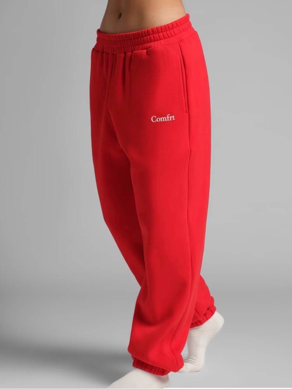 Comfrt Red Joggers